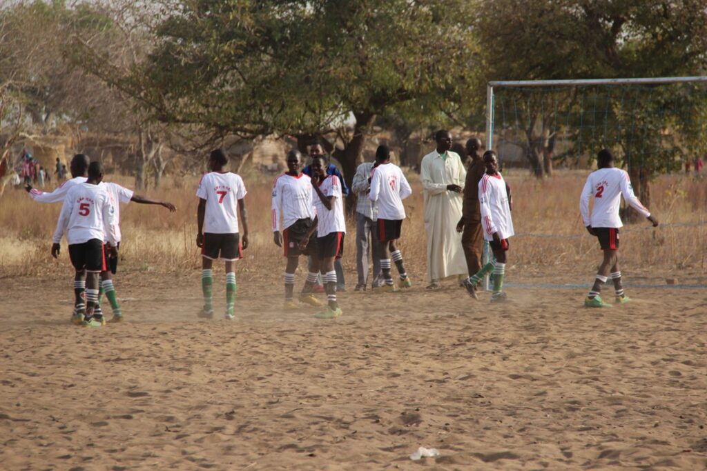 People playing soccer